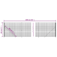 Vidaxl clôture en treillis métallique avec bride anthracite 1,8x10 m 154293_4