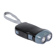 Lampe de poche 2 LED - Chargeur dynamo manuelle - Boîtier plastique ABS avec dragonne_4