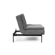 Fauteuil-lit design Dublexo Lauge Twist Charcoal convertible 90x115 cm - pieds métal noir - Innovation Living_4