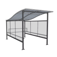 Abri pour chariot à toiture en vague - Profondeur 4350mm x l 2330mm x h 2555mm - EVO 4 - Le temple du mobilier_4