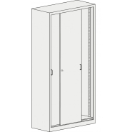 Armoire à portes coulissantes avec tablettes - Version basse ou haute - 17 coloris au choix_4