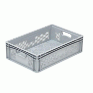 Bac euro ajouré - 190465 – Gris argenté - 400 x 300 x 120 mm_4