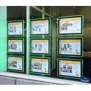 Porte-affiche LED Colorz - Format A4 Vertical et A3 Horizontal - Éclairage Tangentiel Bleu - Affichage Recto Verso_4