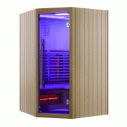 SAUNA INFRAROUGE BOREAL® SIGNATURE 130C D'ANGLE À SPECTRE COMPLET - 130X130X205_4
