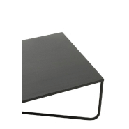 Table basse Dezi - pied croix en métal noir - design moderne et épuré_4