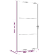 Vidaxl porte intérieure 102,5x201,5 cm noir verre esg et aluminium 350563_4