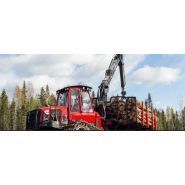 Grue forestière Komatsu 875 avec système hydraulique de 360 l/min