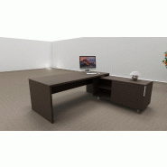 Bureau d'angle T45 avec desserte dos design - Quadrifoglio - 212, Droite, Eucalyptus_4