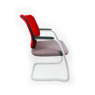 Chaise de conférence visiteur luge colorée Sedus d'occasion - design moderne et confortable_4