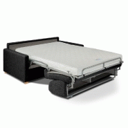 Canapé convertible express Birdy 140cm - Matelas 16cm - Mono assise capitonnée - Tweed gris graphite - Ouverture en quelques secondes_4