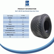 22x11.00-10 Pneu pour tondeuse à gazon 4ply Multi Turf Grass Wanda P332 670kgs Off Road Use_4