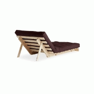 Fauteuil convertible futon ROOTS en pin naturel - Coloris marron - Couchage 90 x 200 cm_4