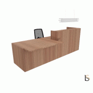 Banque d'accueil design avec accès PMR Z2 - Officity - 246, Gauche, Noyer Canaletto_4