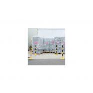 1631357 - Poteau de signalisation en acier - Rouge/Blanc avec socle lester et bandes réfléchissantes_4