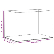 Vidaxl boîte d'affichage transparente 56x36x37 cm acrylique 154906_4