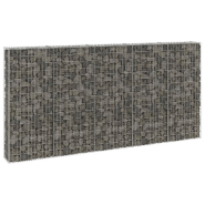 Vidaxl mur en gabion avec couvercles acier galvanisé 300x30x150 cm 147822_4