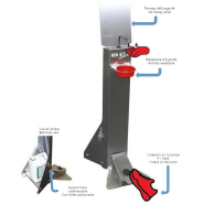 Distributeur gel inox à pédale - acier inoxydable 304L - capacité 5L - Bobet Matériel_4