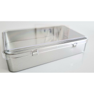 Boîte métal blanche - couvercle transparent avec charnière - Haut. 4 cm - BA000194 - Fabriquée à Massilly, France_4