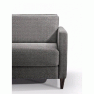 Canapé convertible express OSLO Tweed gris silver - Couchage 140x197 cm - Matelas 16 cm - Sommier à lattes Renatonisi_4