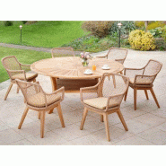 Table de jardin colosseum ø180cm – MTF – bois de teck – 2nab2215_4