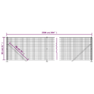 Vidaxl clôture en treillis métallique avec bride anthracite 0,8x25 m 154296_4
