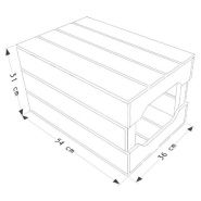 S3 - Caisses en bois - Simply A Box - L36 x H31 x P54 cm - Bois brut ou 6 coloris de lasure à l'eau_4