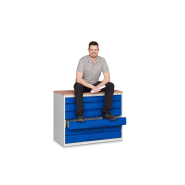 Armoires et meubles de rangement robustes pour ateliers et garages - Gamme Verso - acier soudé et modulables_4
