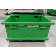 Benne à fond ouvrant 400 l avec couvercle_4