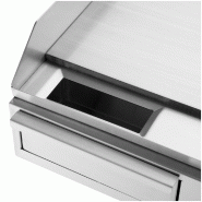 Plancha électrique lisse en ACIER poli - L 525 mmo | Buffalo - CU626_4