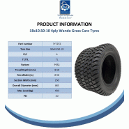 Pneus pour tondeuse à gazon 18x10.50-10, 4 plis, Multi Turf Grass P332 Wanda, 450 kg (jeu de 2)_4