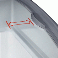 Congélateur bahut avec vitre coulissante -  -18 °c à -23 °c - couleur gris_4