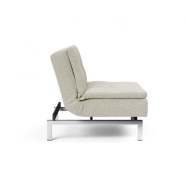 Innovation Living - Fauteuil design Dublexo convertible en lit 90x115 cm - Pieds chromés - Tissu Mixed Dance Natural_4