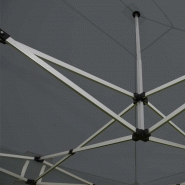 Tente pliante 3x6m grise - Aluminium hexagonal 40mm - Toile 300g/m² imperméable_4