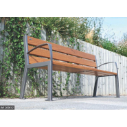 Banc public sobre et noble - bois, acier ou plastique recyclé - SILAOS_4