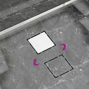 Vidaxl drain de douche avec couvercle 2 en 1 23x23 cm acier inoxydable 145995_4