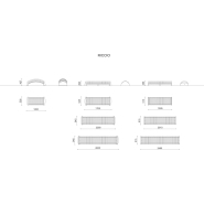 Parking à vélos droit Riccio - acier galvanisé thermolaqué avec piètements en béton ou sur platine - City design_4