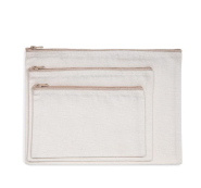 Pochette zippée recyclée - Kimood - Réf: KI5701 - 75% coton recyclé, tailles et couleurs variées_4