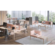 Bureaux  open space mélaminé  pieds panneaux/métal/bois : un design fonctionnel et de qualité pour les besoins des entreprises pour toutes les entreprises_4