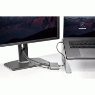 Mini Dock Thunderbolt 3 - Station d'Accueil Portable pour Deux àÉcrans avec HDMI 4K 60Hz, 2 x Hub USB_4