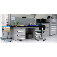 Sur-meuble pour caissons Uniworks - ESM900 - 2 portes à fermeture centralisée - Charge 150 kg par tablette_4