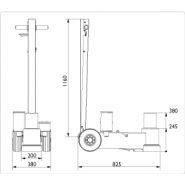 65-1 - Cric hydropneumatique AC Hydraulic - capacité 65 t - pour machines d'entrepreneur lourdes_4