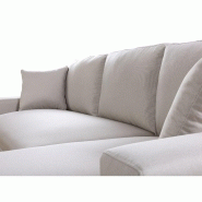 Canapé d'angle réversible convertible ARKO beige - design scandinave avec coffre de rangement et coussins_4