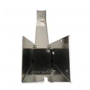 Distributeur de gel hydroalcoolique - adzeo sas - aluminium brut brossé - dimensions : 100 × 100 × 1050 mm_4