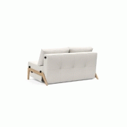 Canapé design convertible Cubed Wood 02 - Innovation Living - 200x140 cm - Tissu Vivus Dusty Off White_4