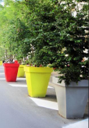 Pot géant carré DÉCO - Polyéthylène - Hauteurs 735 à 1400 mm - Largeurs 630 à 1270 mm - 21 coloris_4