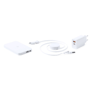 Set chargeur USB - Étui similicuir zippé avec Powerbank 4000 mAh et chargeur sans fil intégré_4
