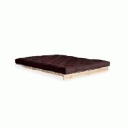Canapé convertible futon ROOTS - Pin naturel - Coloris brown - Couchage 140x200 cm - Design japonais et scandinave_4