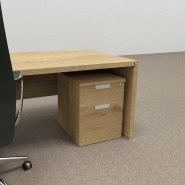 Caisson mobile TAK - Mobel Linea - 2 tiroirs, Chêne veiné_4