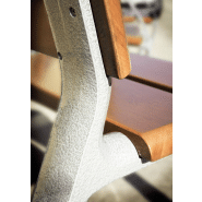 Banc public Delta XXI UM363W - robuste avec piètement en fonte ductile, traitement Ferrus et lattes en bois tropical_4