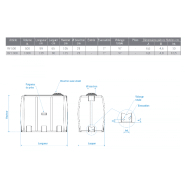 Réservoir pe type rv 500l bleu